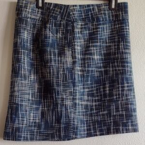 The Limited Blue Tweed Mini Skirt Size 8 Office Feminine Chic